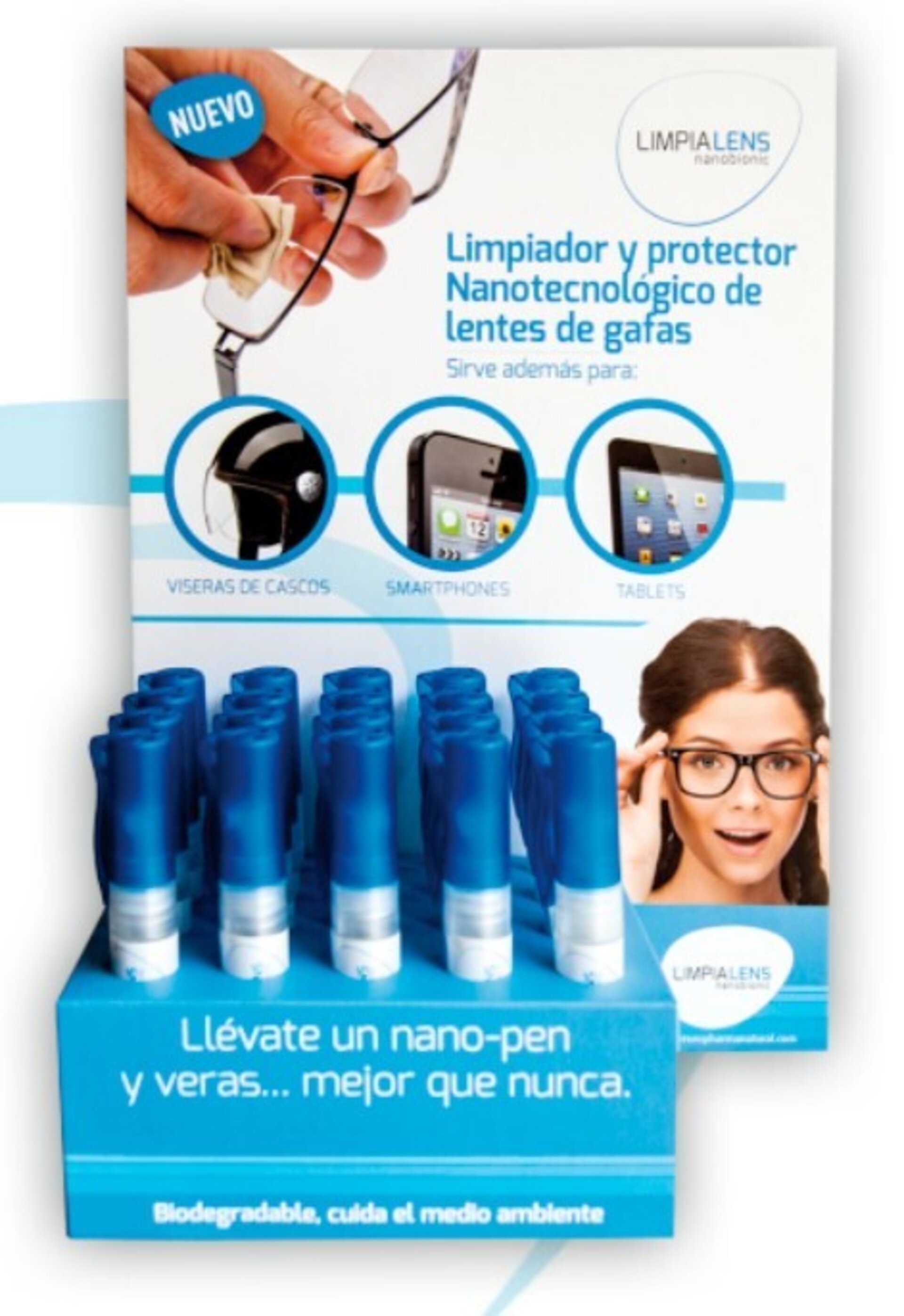Limpialens, limpiador nanotecnologico para gafas, pantallas tactiles, moviles, incluye 3 unidades - 2