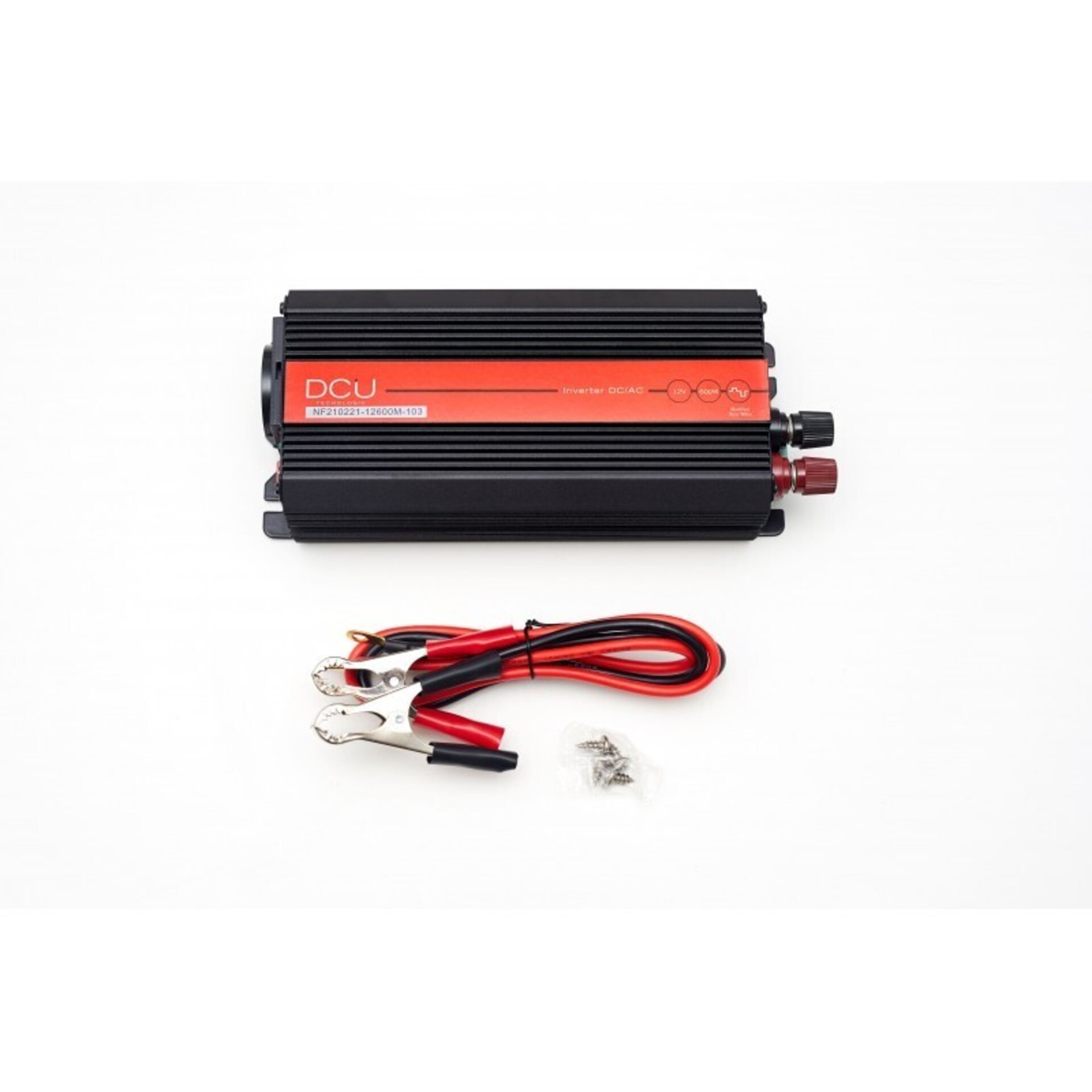 Inversor 600W 12v a 230v, profesional, onda modificada, pinzas bateria - 2