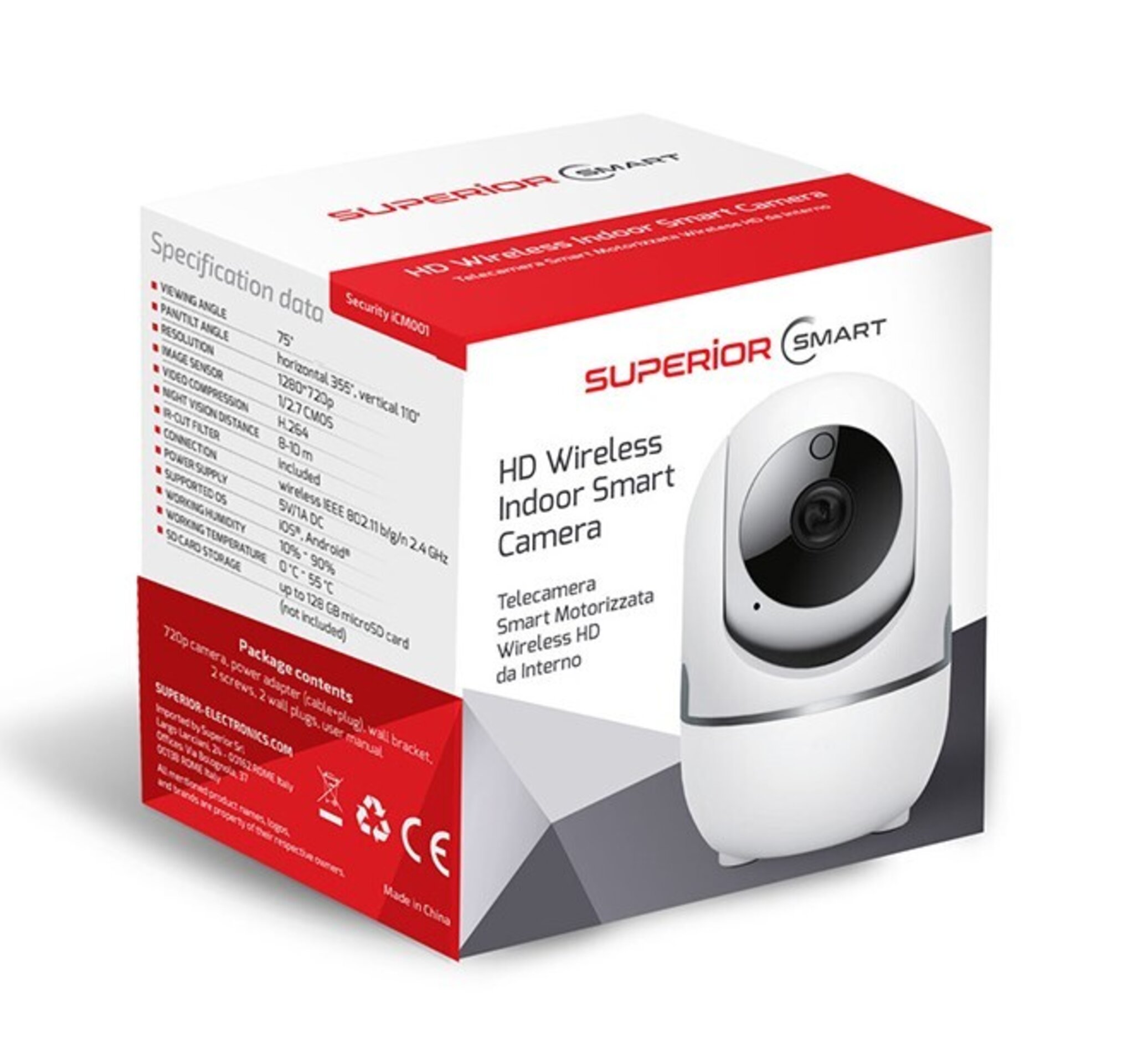 Camara Wifi interior HD, vision a traves de movil, 2,4Ghz - 2