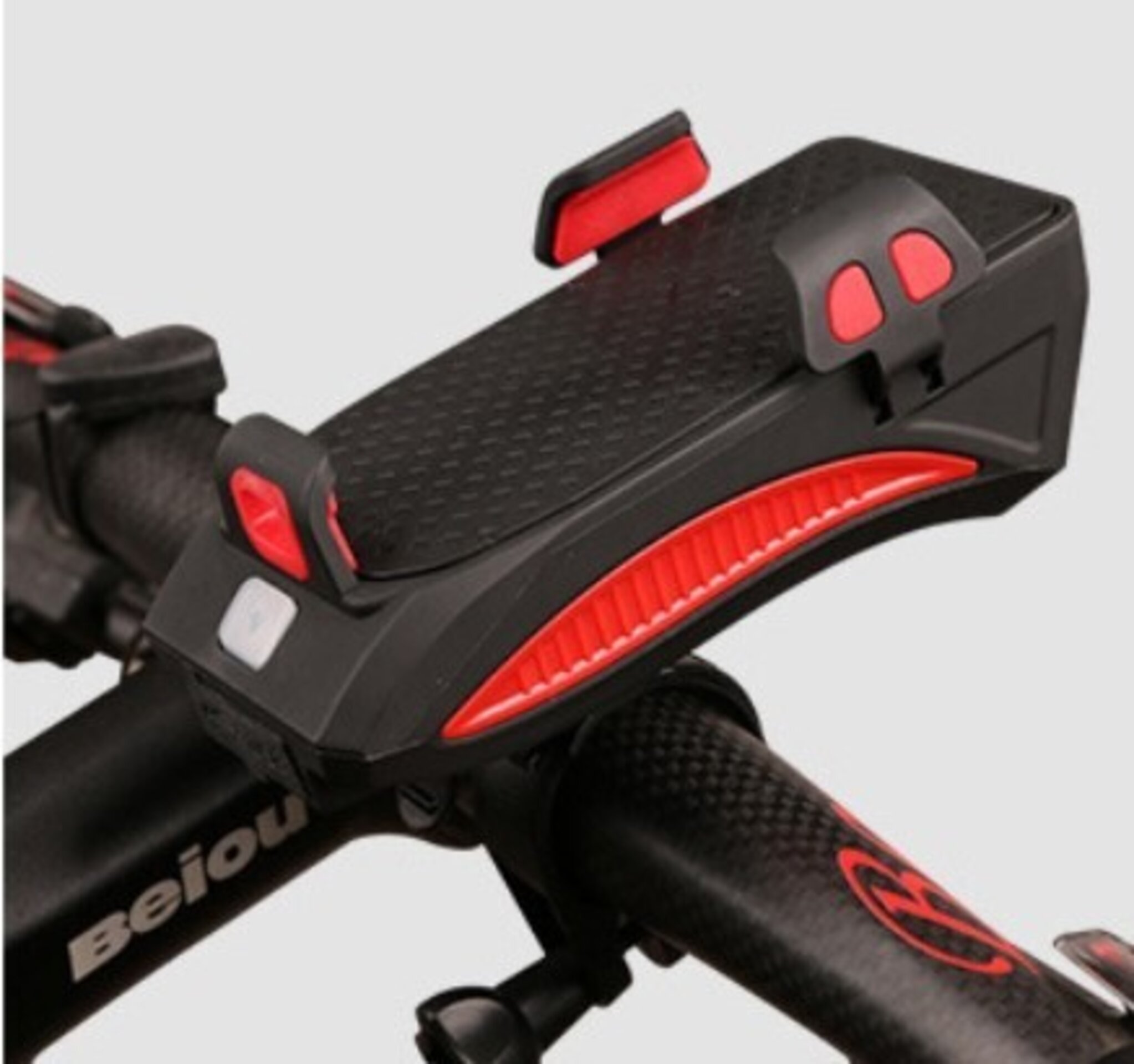 Luz soporte bicicleta, Power Bank, timbre avisador, bateria 2400mAh, luz 5w - 2