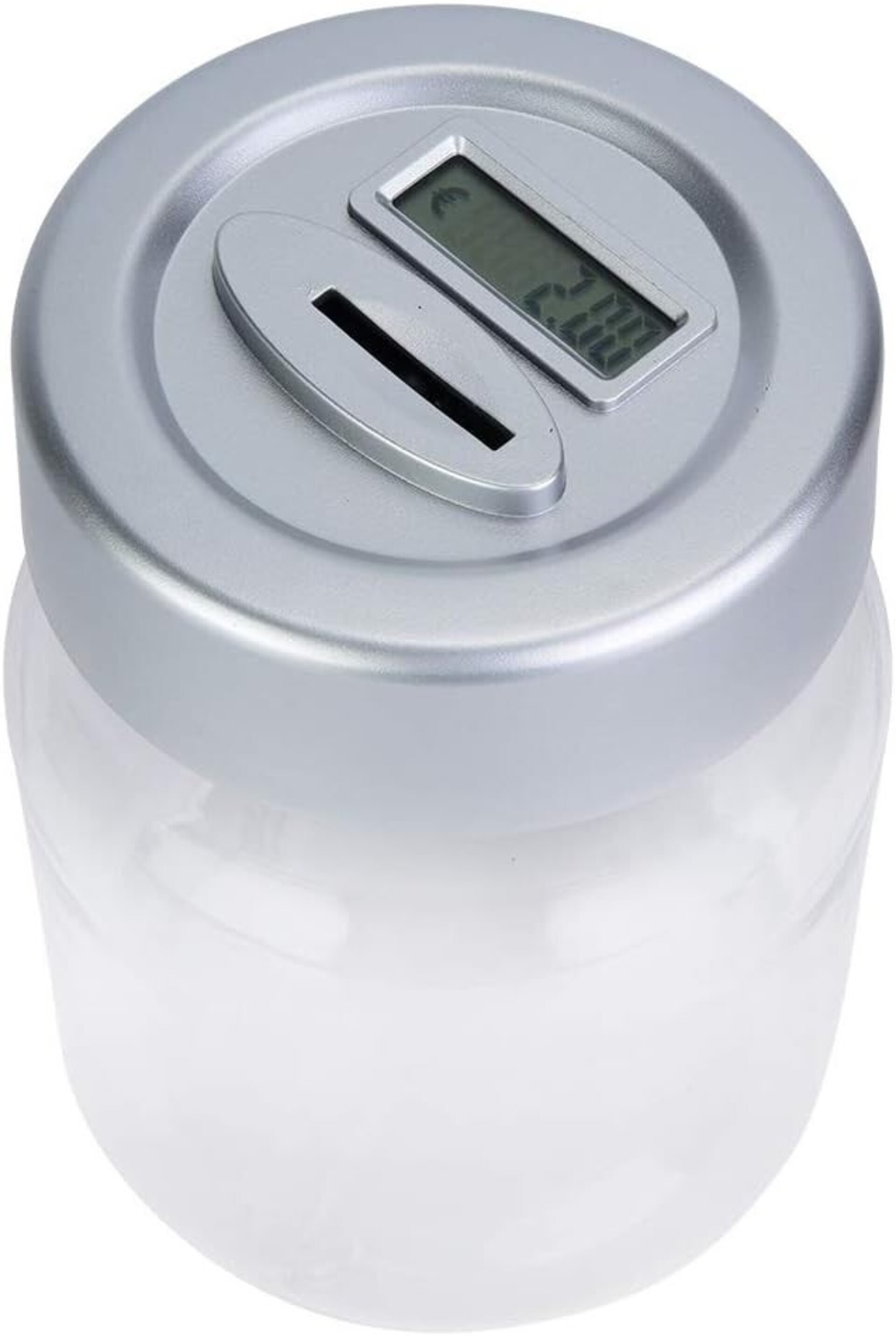 Hucha electrónica transparente, cuenta las monedas, pantalla LCD - 2