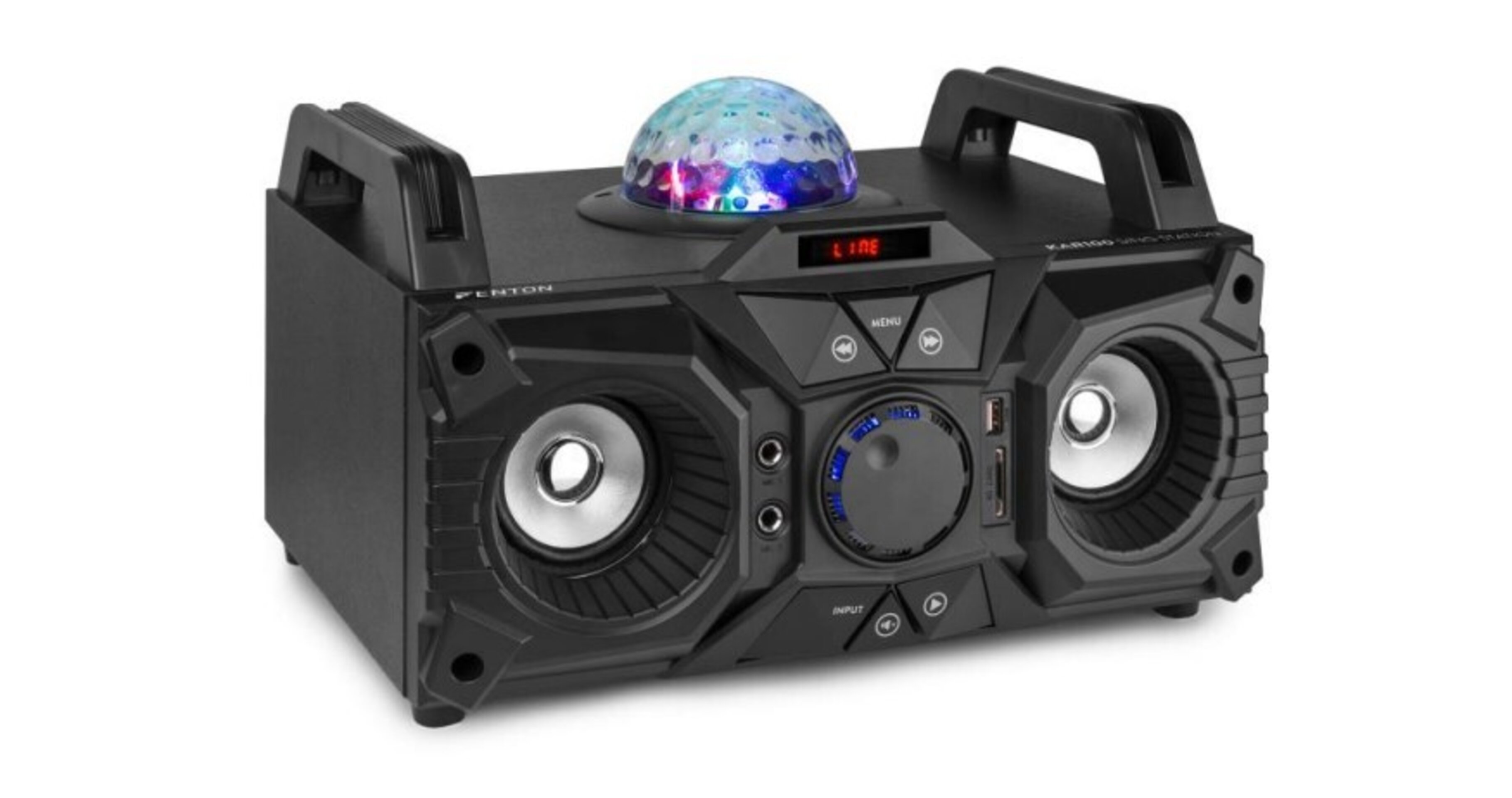 Estacion luces y sonido, 20W, bluetooth, Karaoke, portatil - 2