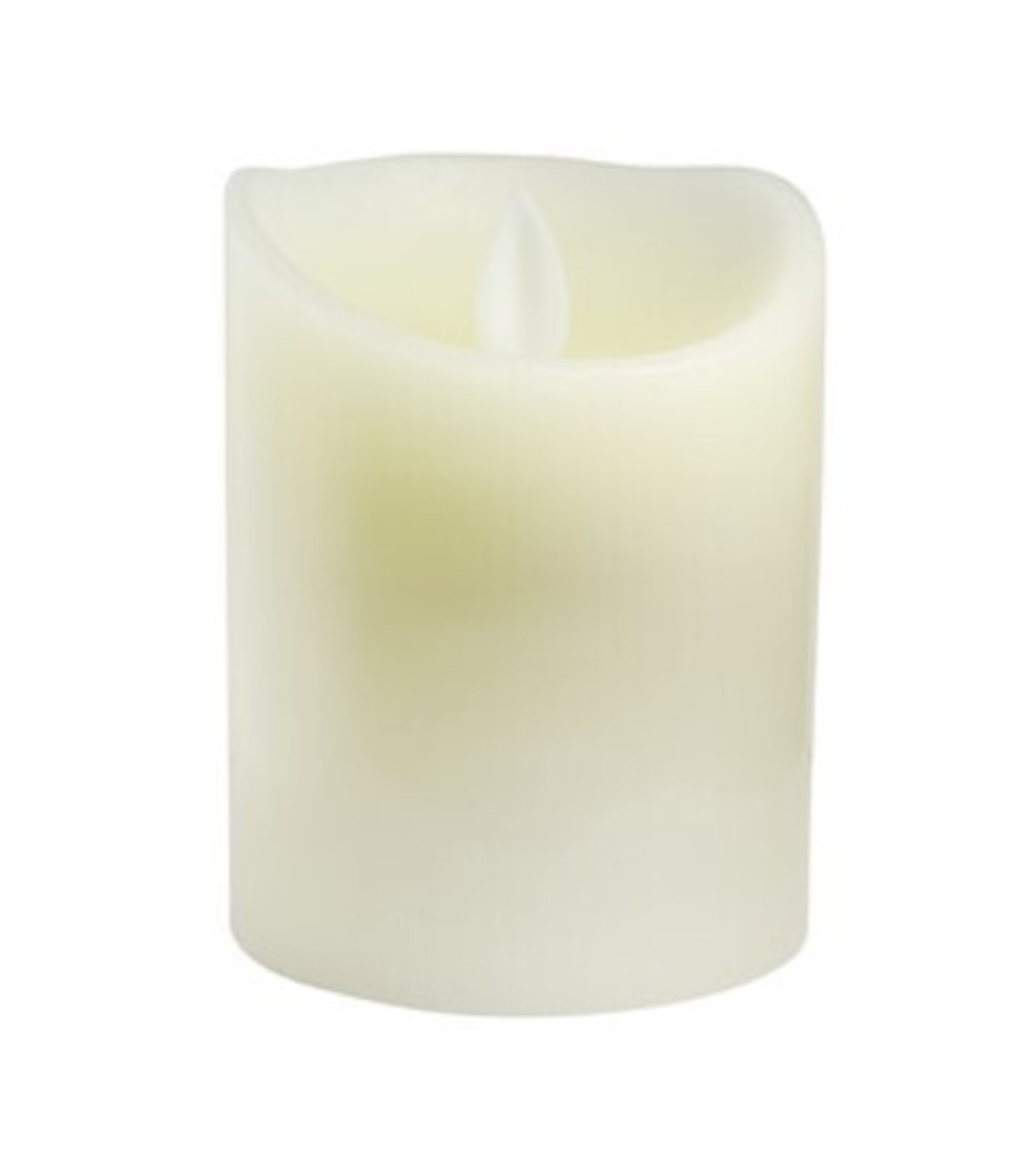 Vela led cera decorativa 10 cm, marfil, recubrimiento de cera, pilas - 2