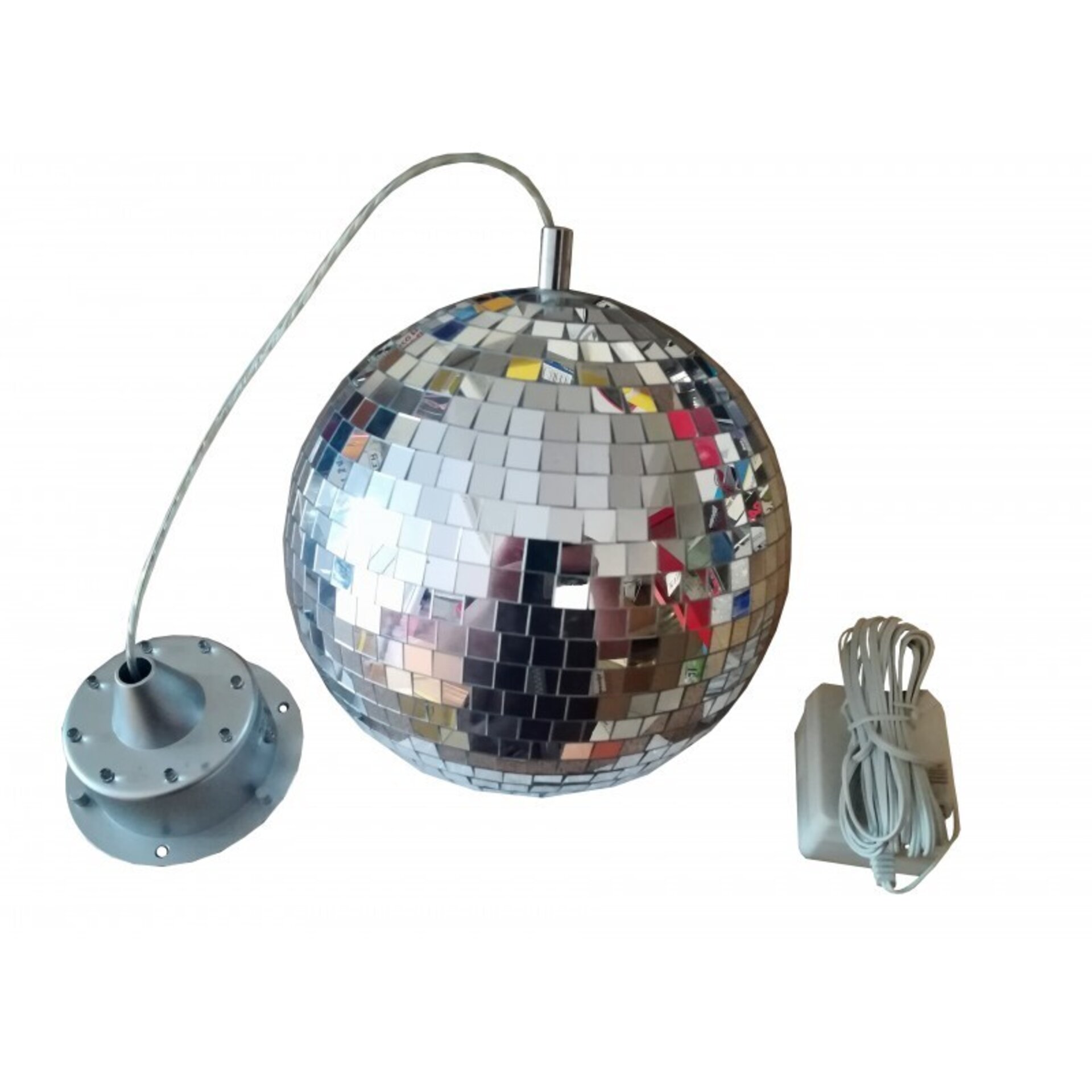 Bola espejo giratoria con motor, led multicolor, 230V - 2