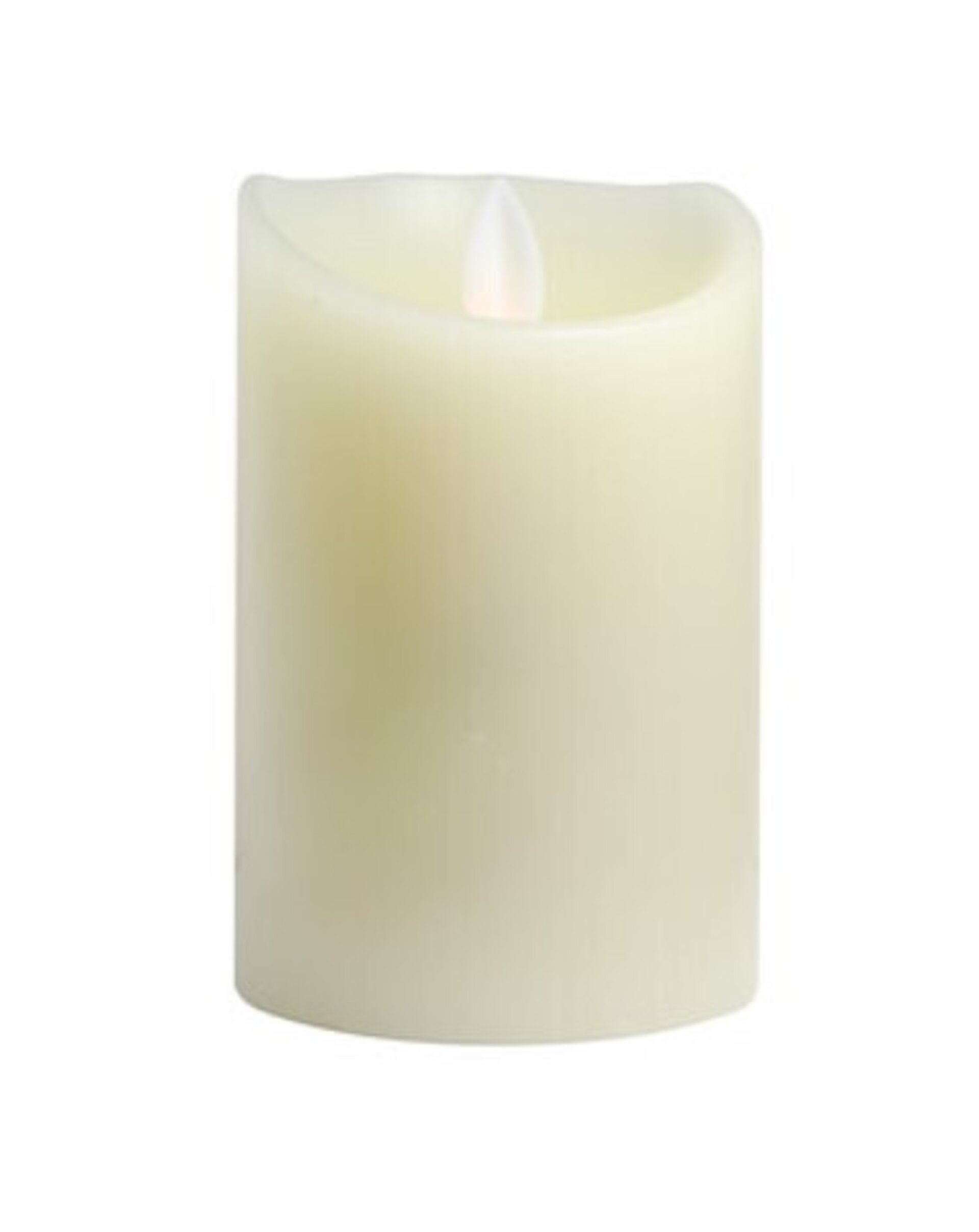 Vela led cera decorativa 12,5cm, marfil, recubrimiento de cera, pilas - 2