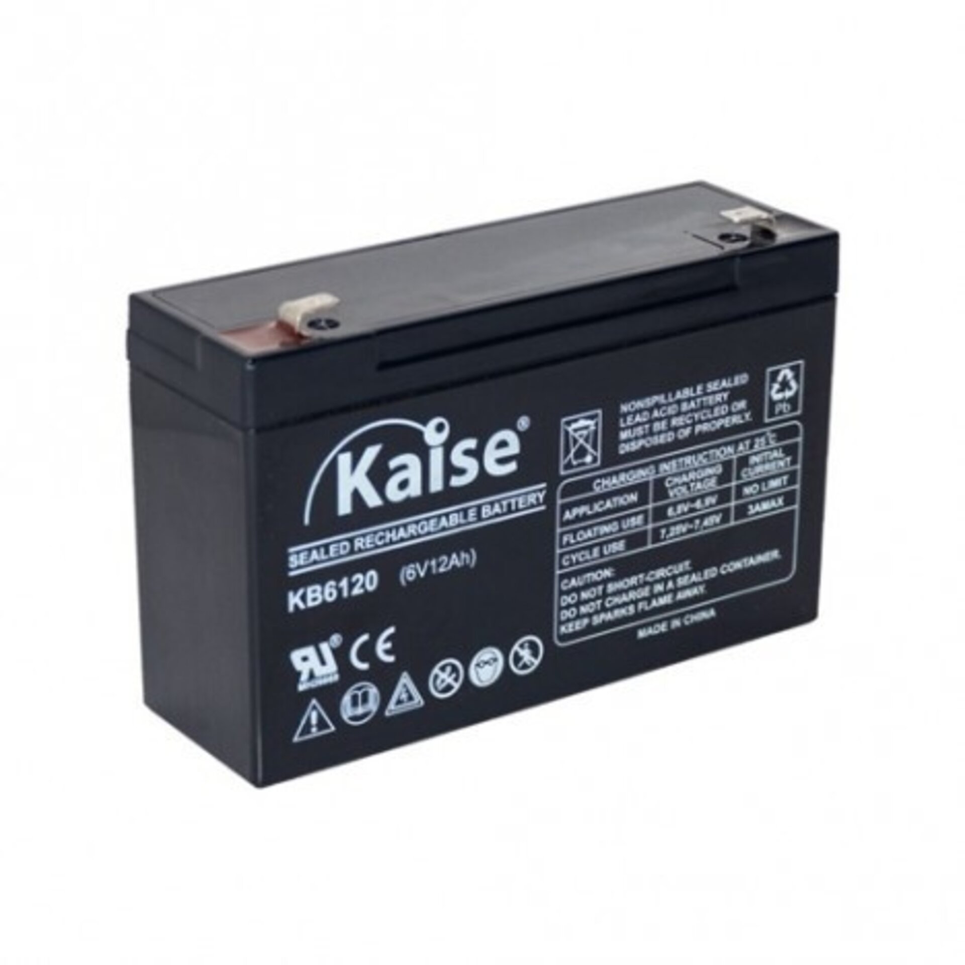 Bateria 6V-12A, recargable, 151x50x100mm - 1