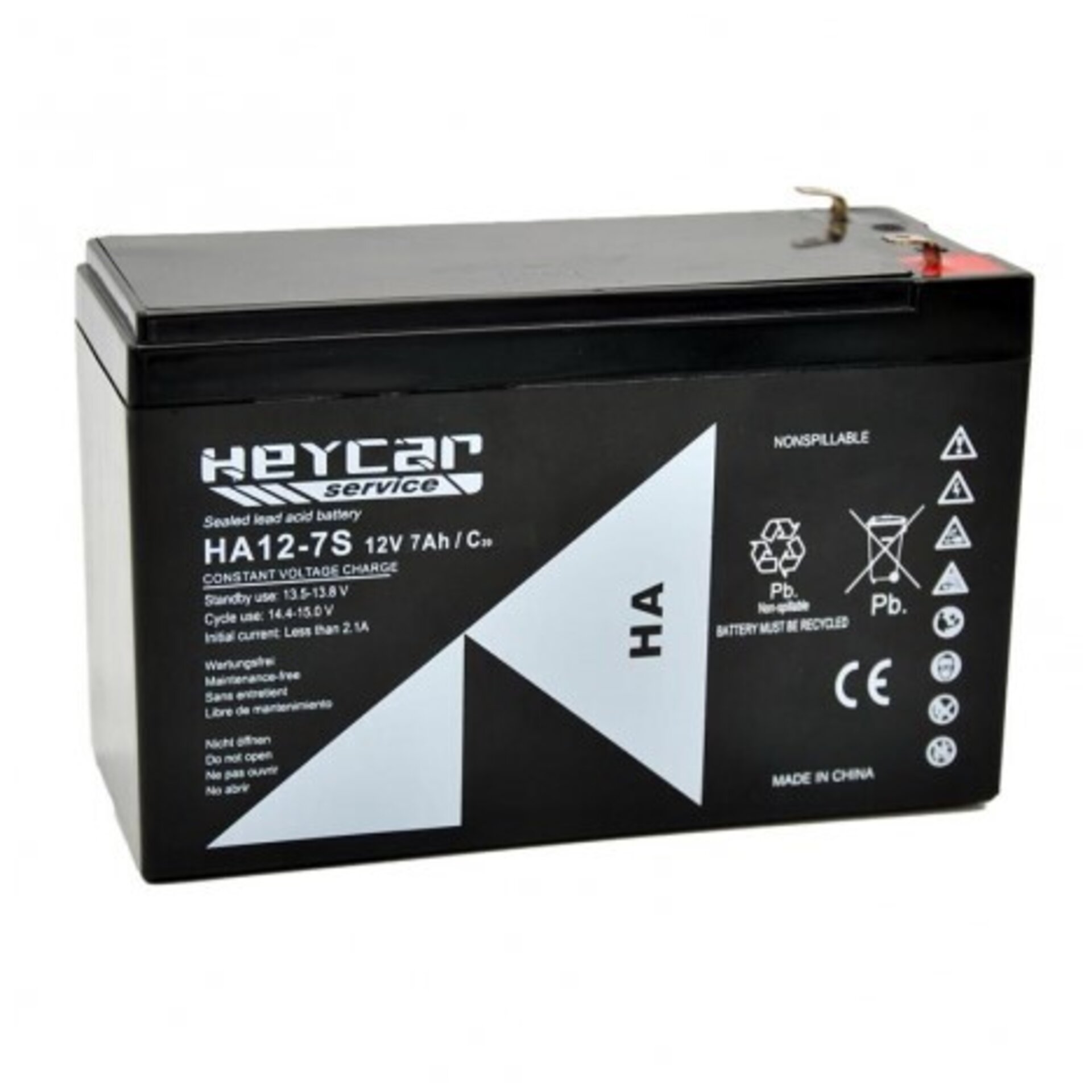 Bateria 12V-7A-recargable, 151x65x101mm - 1