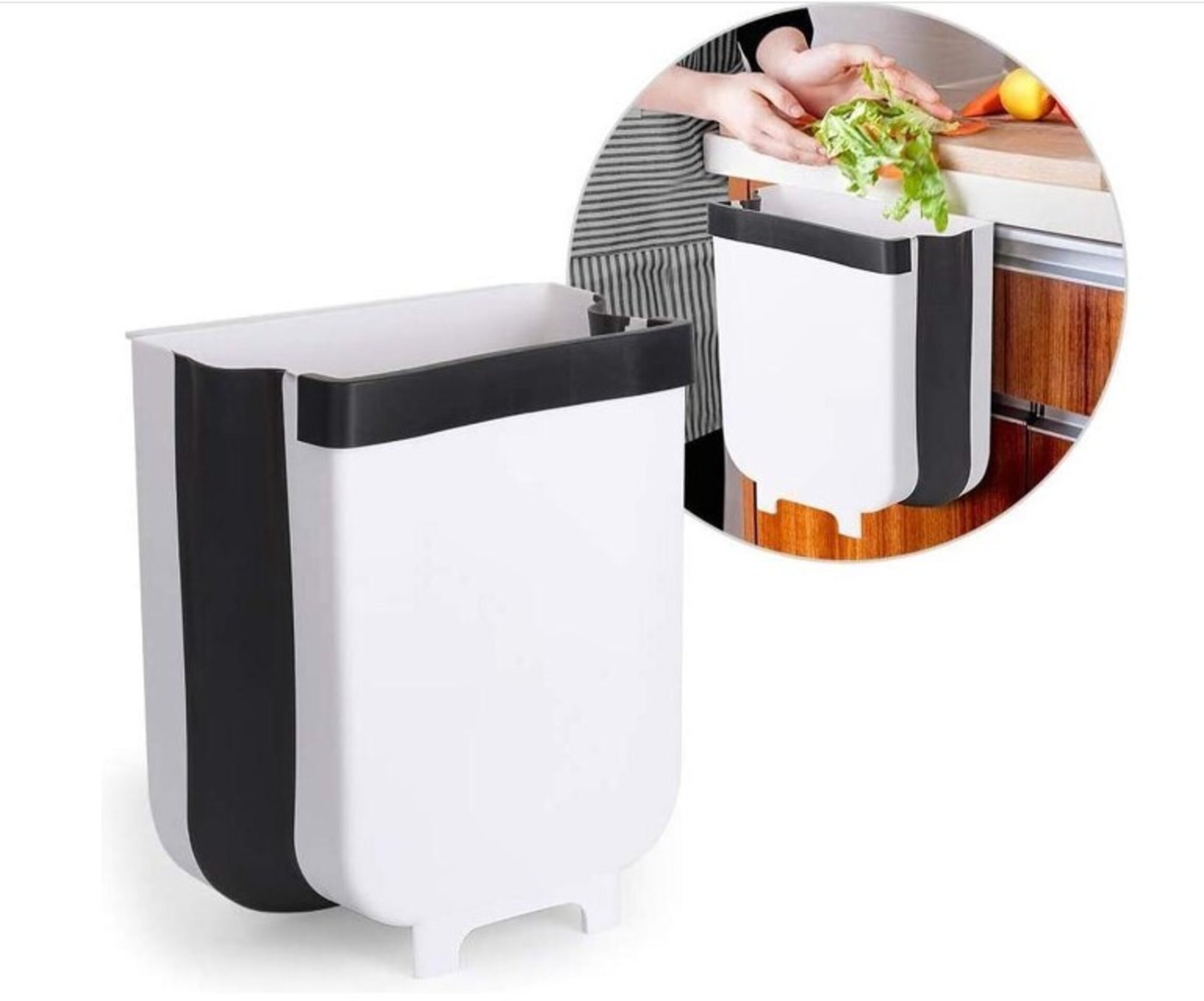 Cubo basura plegable con soporte cocina - 2