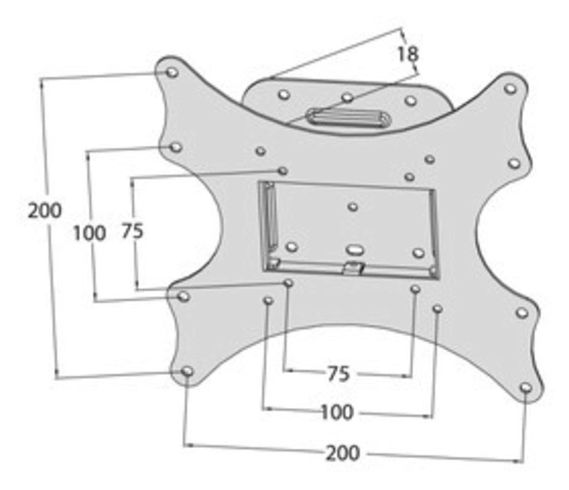Soporte TV 13" a 37", fijo pared, incluye tornilleria montaje - 2