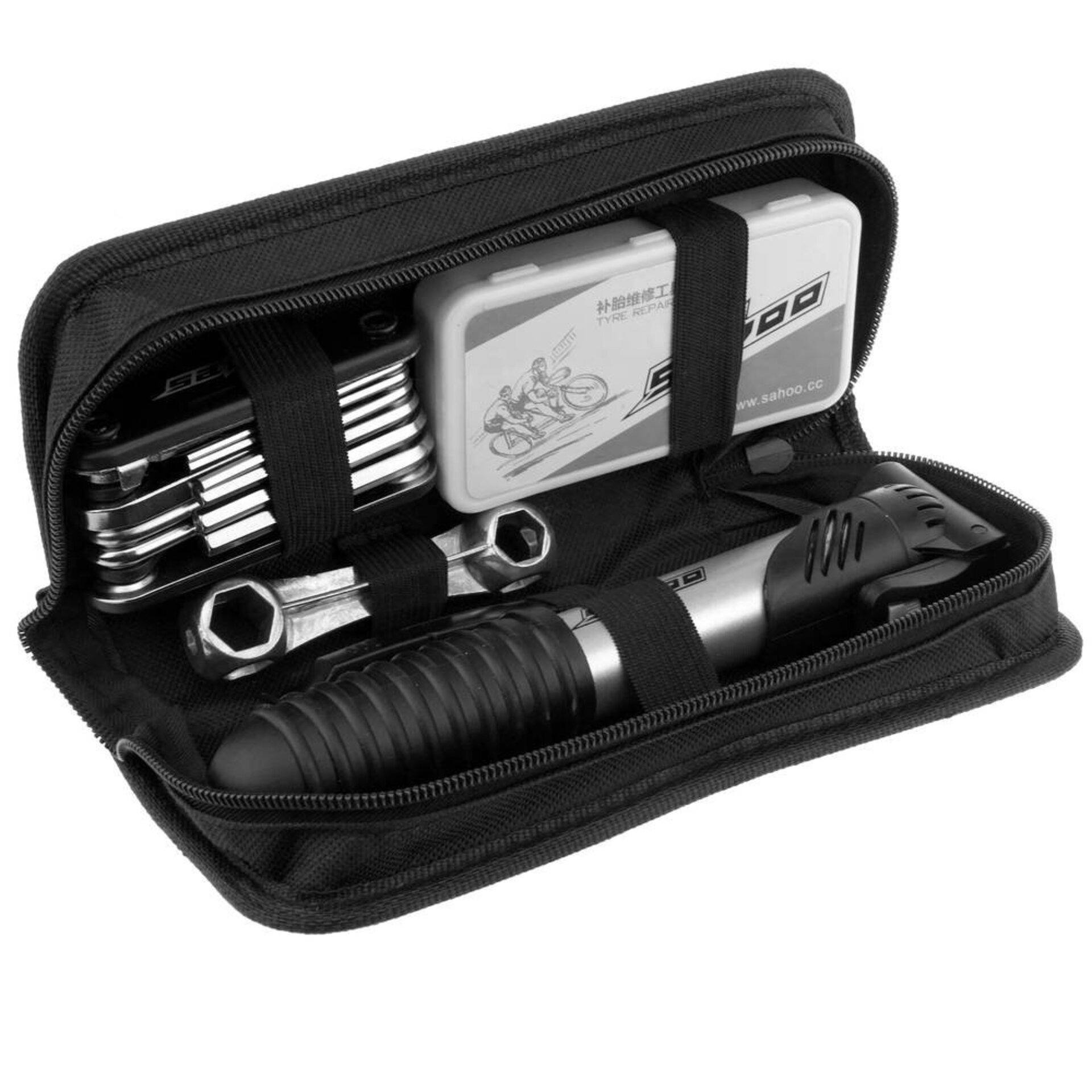 Kit bicicleta, herramientas, parches, pinchazos, estuche - 2