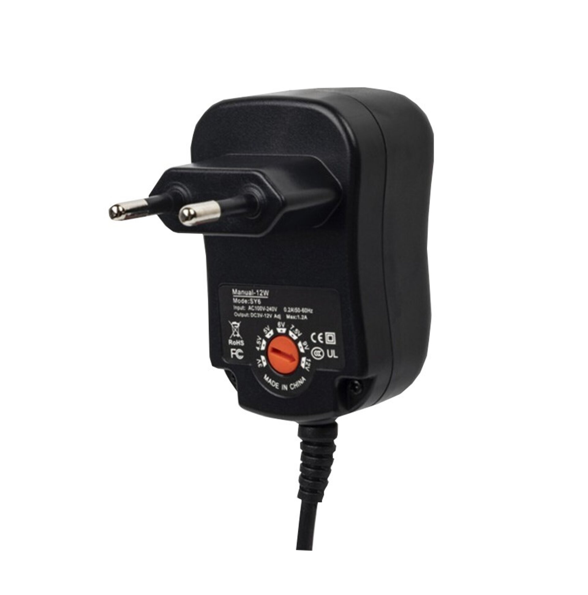 Alimentador electrónico regulable de 3 a 12VDC, 1,2A - 2