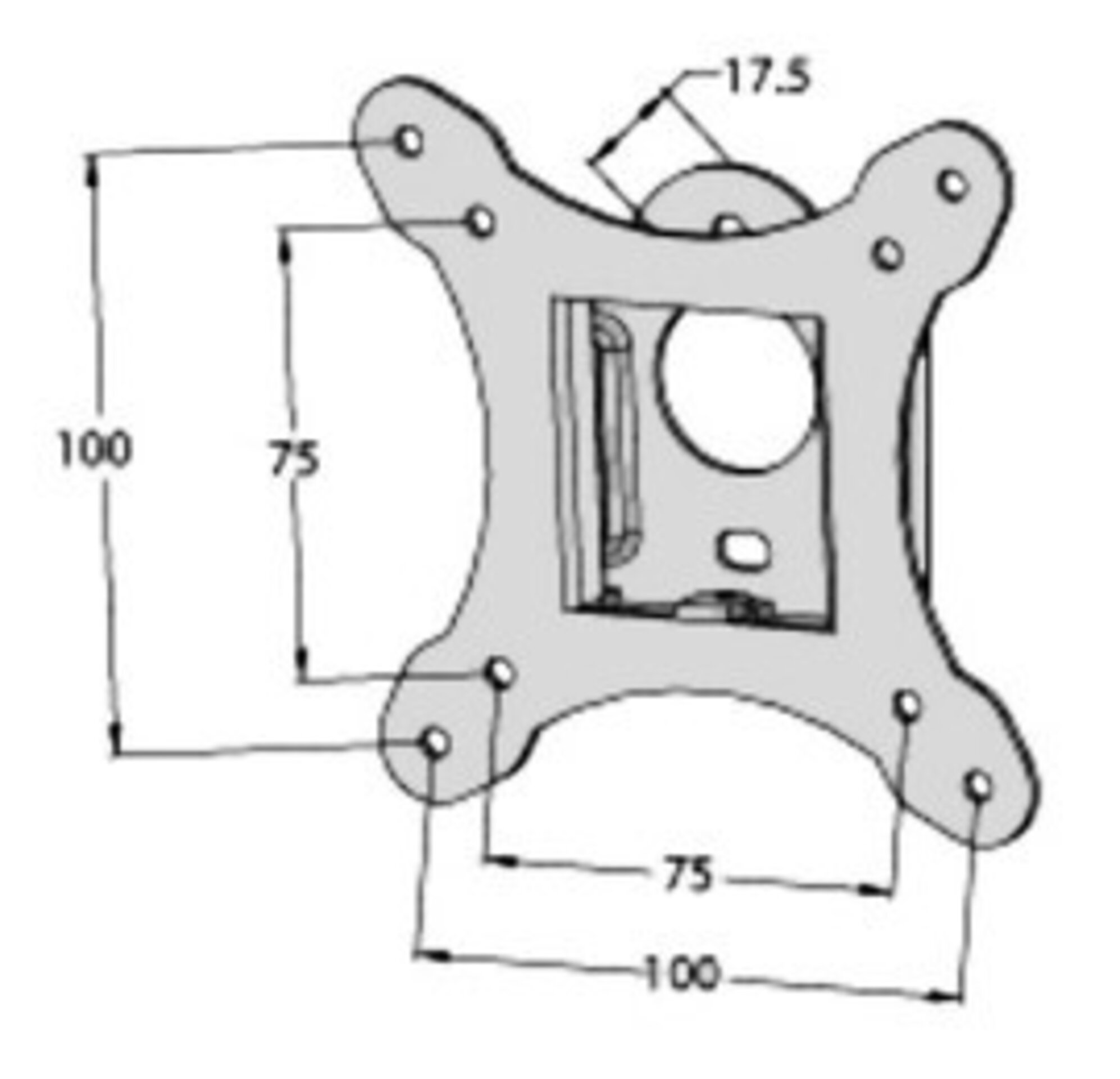 Soporte TV 13" a 27", fijo, pared, incluye tornilleria montaje - 2
