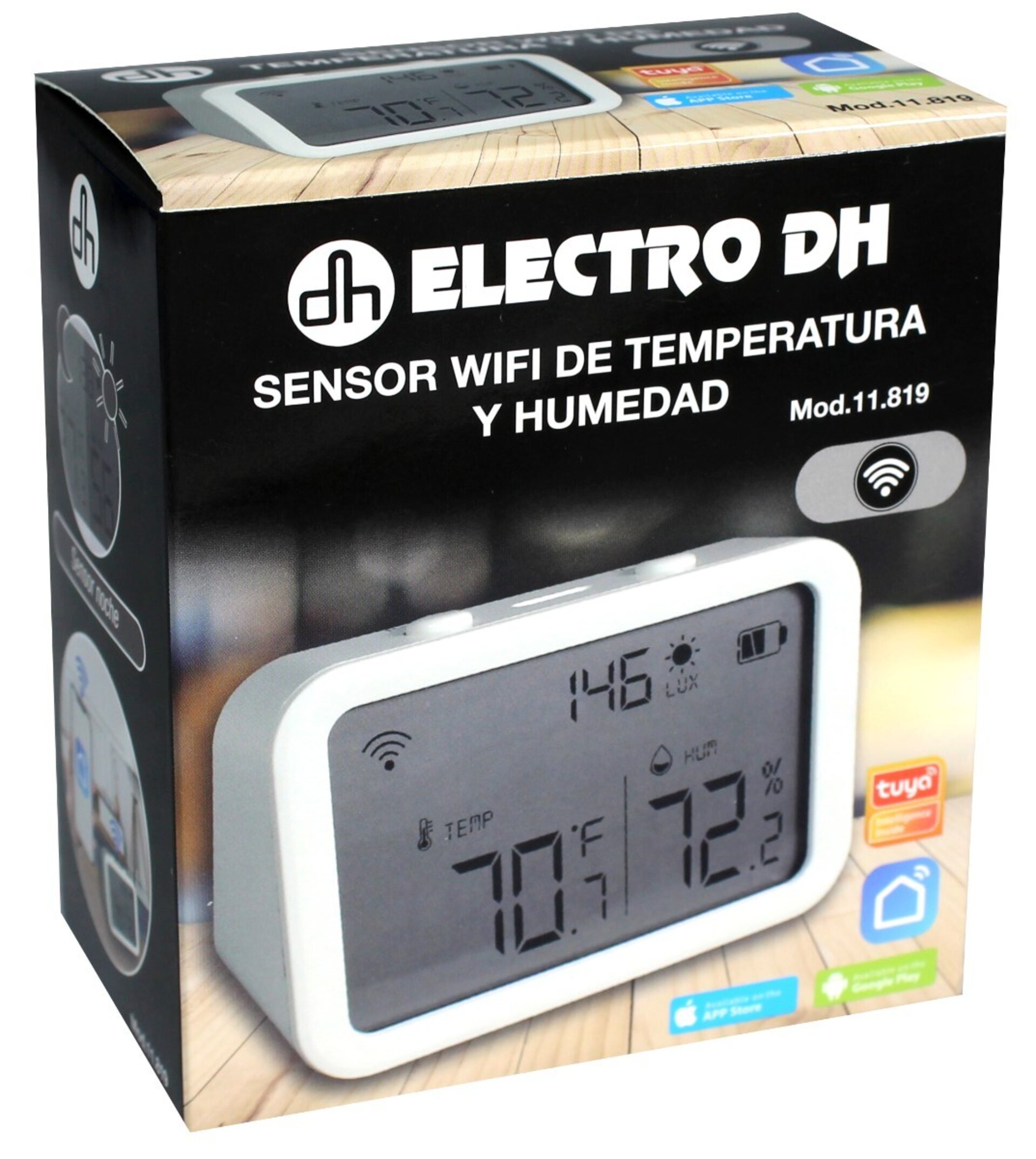 Sensor Wifi, temperatura, humedad, luminosidad, wifi, bluetooth, portatil - 2