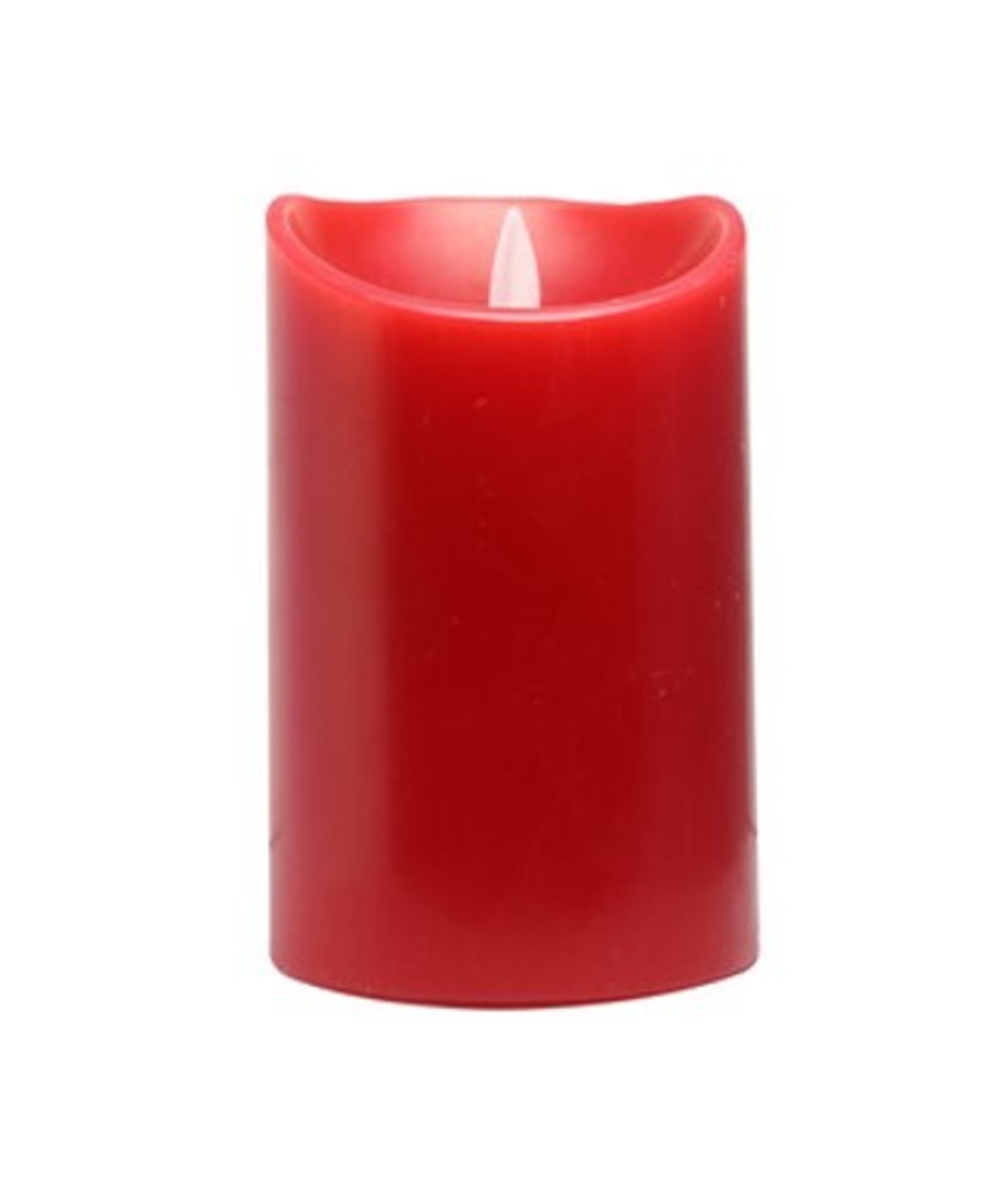 Vela led cera decorativa 12,5cm, roja, recubrimiento de cera, pilas - 2