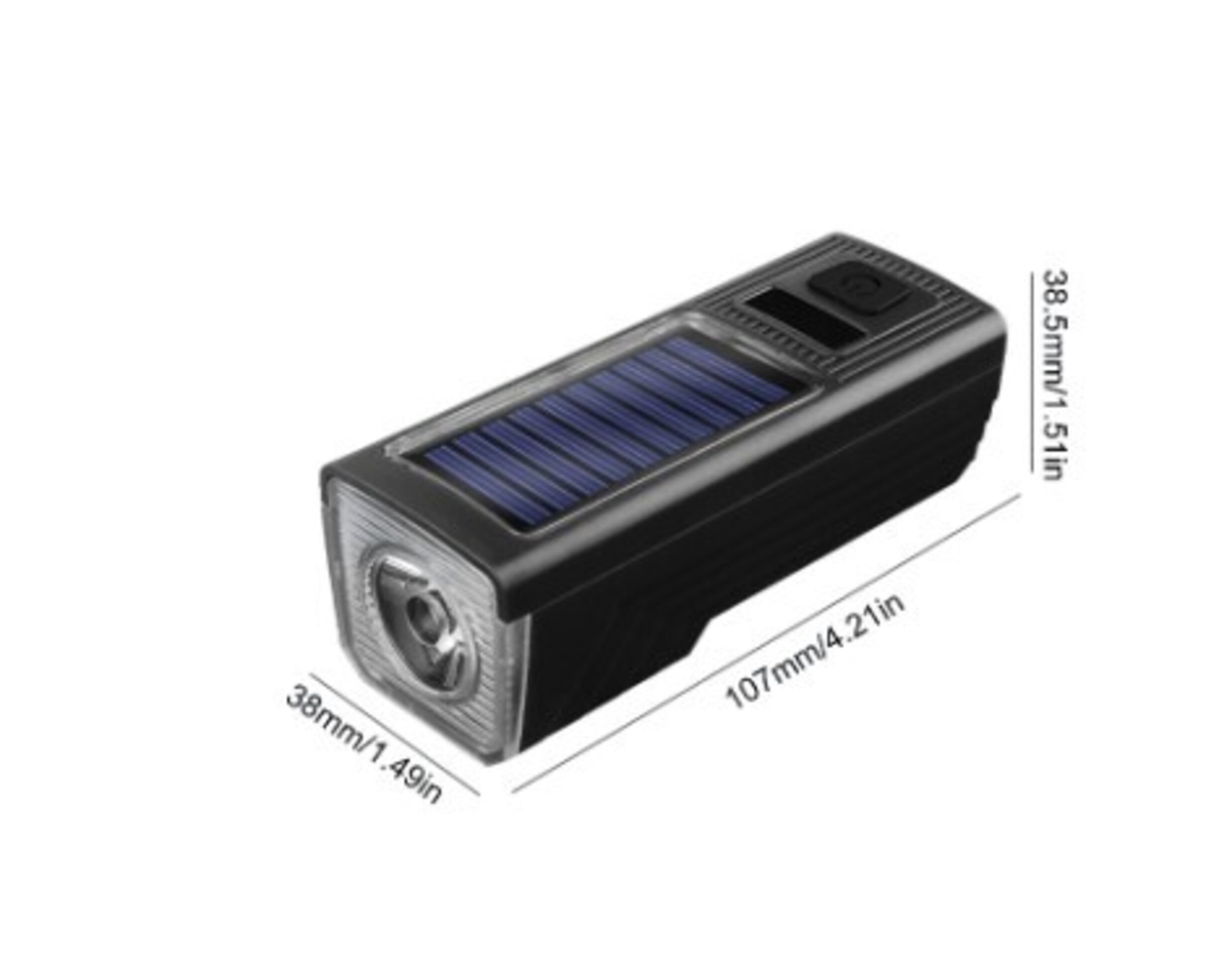Luz solar delantera bicicleta patinete, led, Power bank - 2