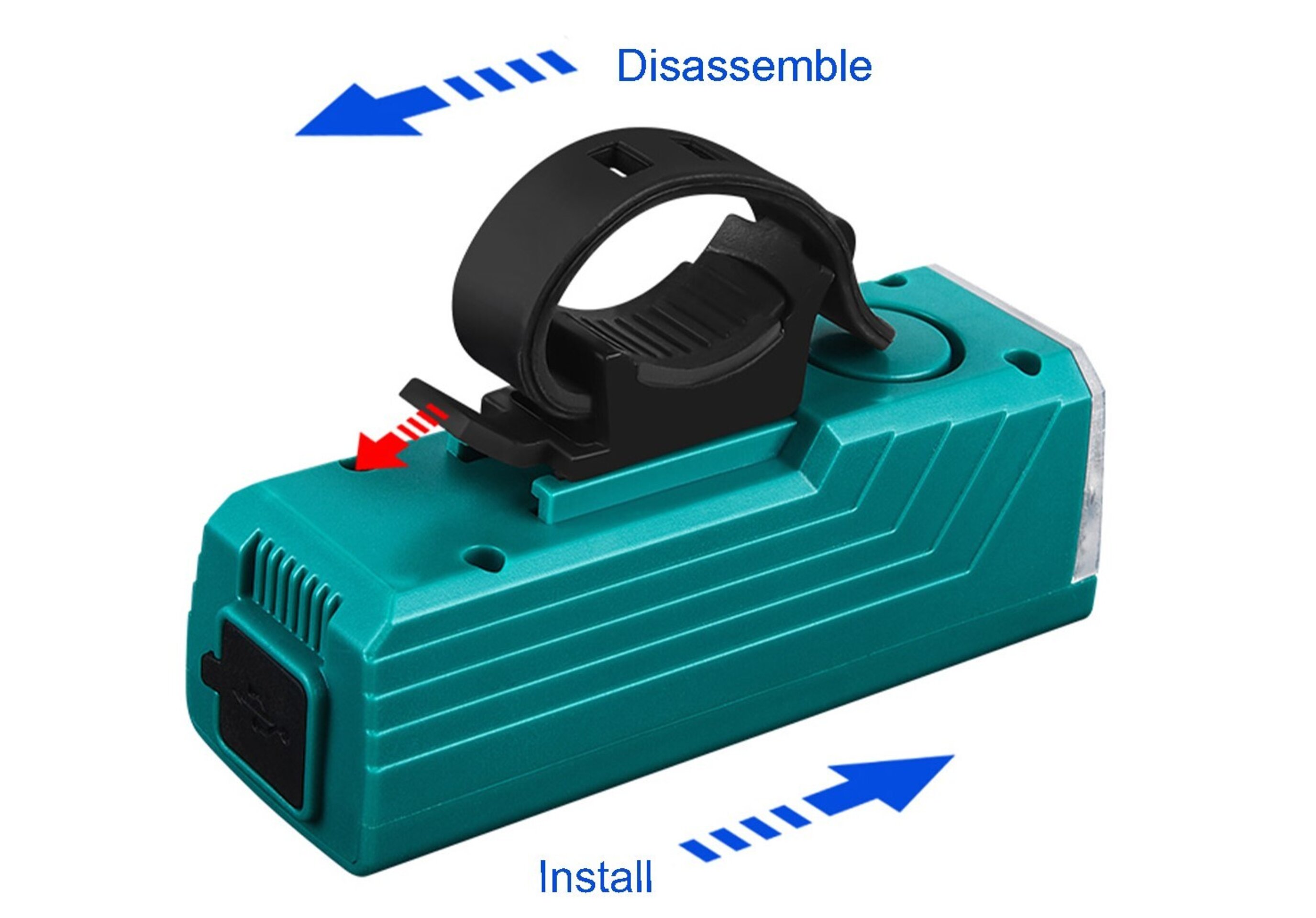 Luz solar delantera bicicleta patinete, led, Power bank - 3