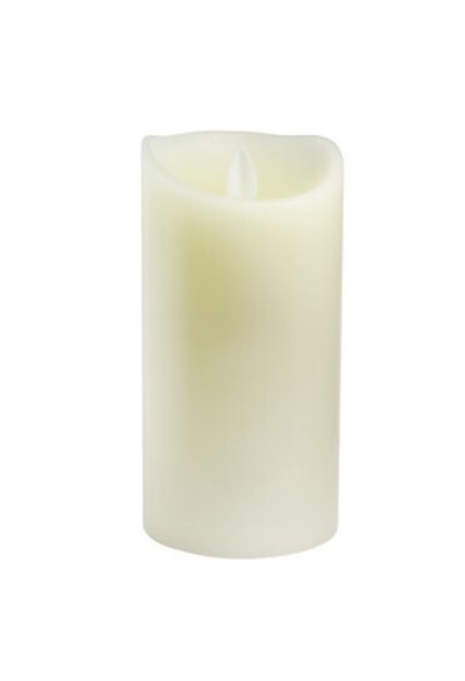 Vela led cera decorativa 15cm, marfil, recubrimiento de cera, pilas - 2