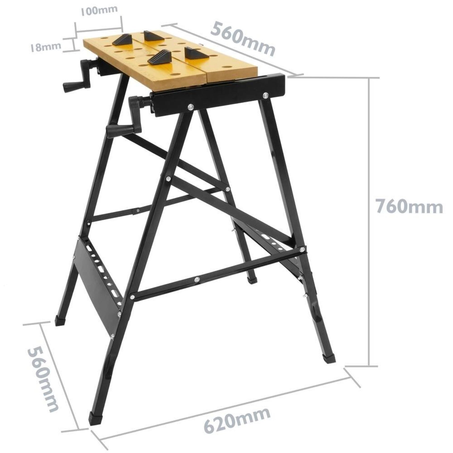Mesa Bricolage trabajos, portatil, plegable, robusta - 3